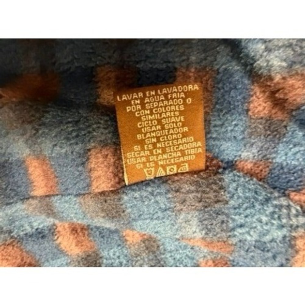"Levi Strauss & Co" Mens Lined Denim Shirt Jacket Blue Plaid Fleece Workwear - Picture 5 of 13